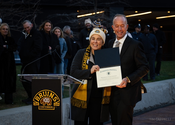 Bruins Centennial Legacy Monument Unveiling Ceremony